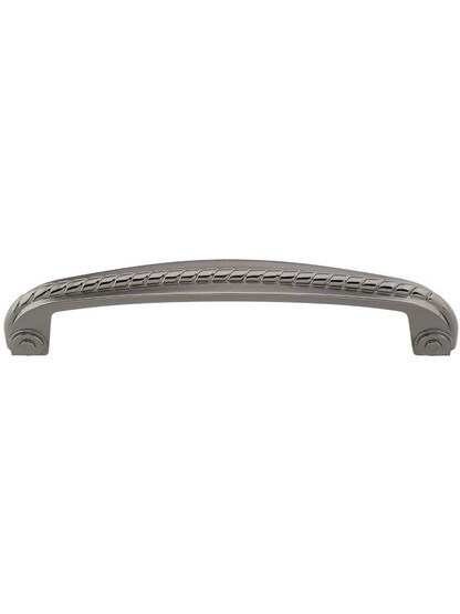 Rhodes Rope Detail Cabinet Pull - 5 inch Center-to-Center in Brushed Black Nickel.